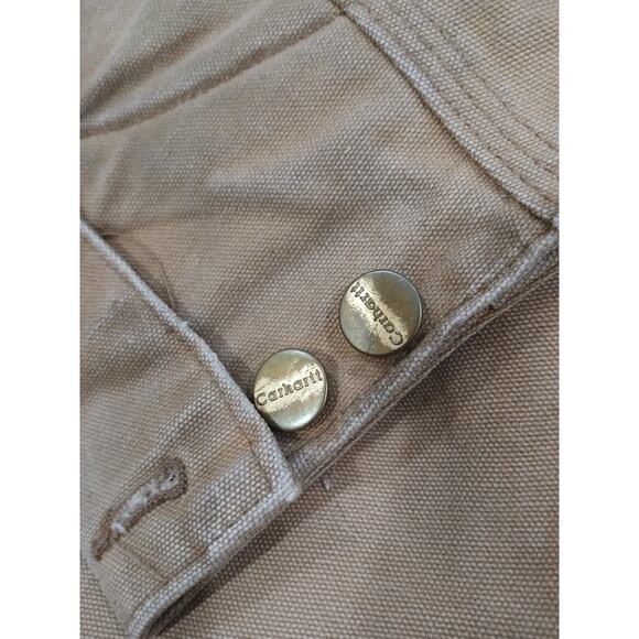 70s Carhartt Coveralls Sz M Boiler Jump Suit  Red Lining Distressed Corduroy VNT - Picture 12 of 16